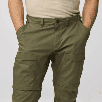 Nohavice Fjällräven ABISKO HYBRID TRAIL TROUSERS ZIP-OFF MEN Laurel Green