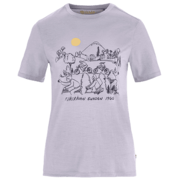Tričko krátky rukáv Fjällräven HOJA LUGNT WOOL T-SHIRT WOMEN Lavender Mist