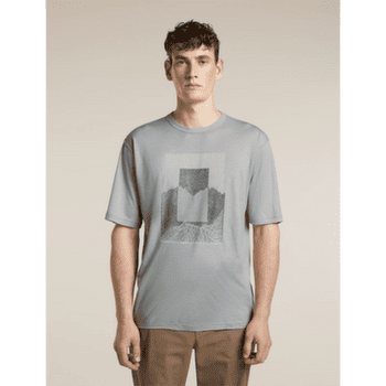 Triko krátký rukáv Icebreaker Merino 150 Tech Lite SS Relaxed Tee Mountain Shift Men Midnight Navy