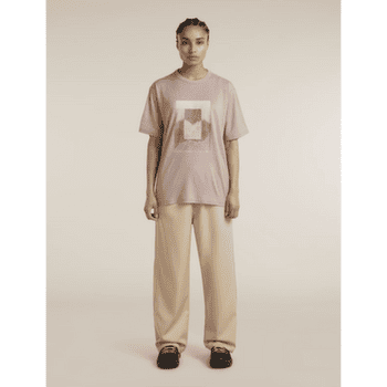 Tričko krátky rukáv Icebreaker Merino 150 Tech Lite SS Relaxed Tee Mountain Shift Women PINK QUARTZ