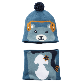 Čepice Columbia Youth Snow More™ Hat And Gaiter Set Blue Heron Bear 407