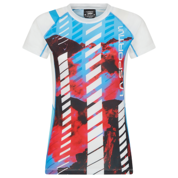 Tričko krátky rukáv La Sportiva Draft T-Shirt Women Malibu Blue/Hibiscus