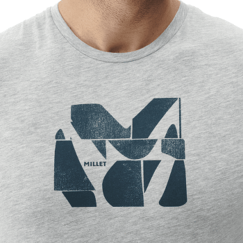 Tričko krátky rukáv Millet Composite Logo TS SS Men HEATHER GREY/ORANGE