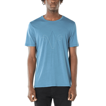 Tričko krátky rukáv Icebreaker Nature Dye Tech Lite SS Crewe Anniversary Ram Men TRUE INDIGO LT