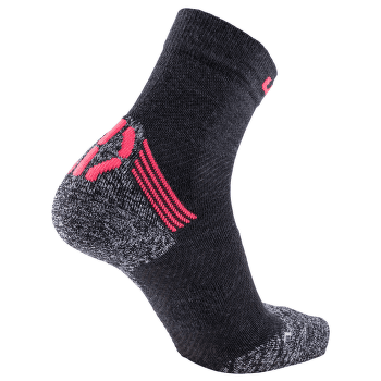 Ponožky UYN WINTER PRO RUN Women Anthracite/Coral Fluo