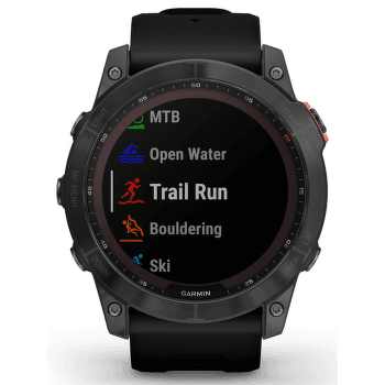 Hodinky Garmin fenix 7X Solar Gray/Black Silicone Band