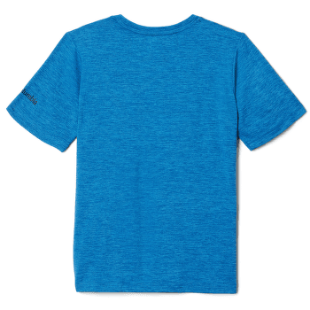 Triko krátký rukáv Columbia Mount Echo SS Graphic Shirt Boys Bright Indigo Hthr, Inverted Moonrise 432