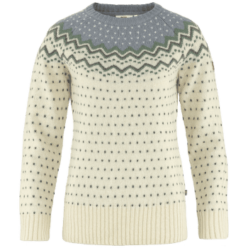 Sveter Fjällräven Övik Knit Sweater Women Chalk White-Flint Grey