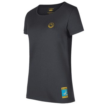 Triko krátký rukáv La Sportiva CLIMBING ON THE MOON T-Shirt Women Carbon/Giallo