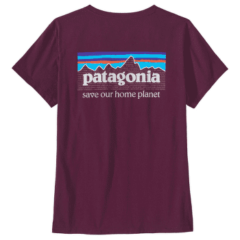 Triko krátký rukáv Patagonia P-6 Mission Organic T-Shirt Women Night Plum