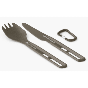 Příbor Sea to Summit Frontier UL Cutlery Set - [2 Piece] Spork and Knife Aluminium Hard Anodised Grey