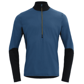 Tričko dlhý rukáv Devold Running Cover Zip Neck Men 422B FLOOD/ARROWWOOD/INK