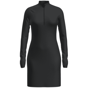 Šaty Icebreaker Merino 260 Granary LS Half Zip Tee Dress Women Black