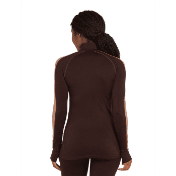 Triko dlouhý rukáv Icebreaker 260 ZoneKnit™ LS Half Zip Women BITTERSWEET/CEDAR WOOD/CB