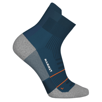 Ponožky Mammut Mountain Running Lightweight Merino Quarter Socks 50649 deep ice-tangerine-white