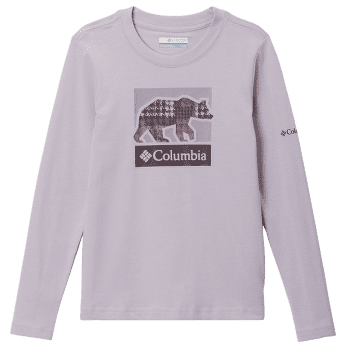 Tričko dlhý rukáv Columbia Hazeldel Hill™ Long Sleeve Graphic Tee Girls Lavender Pearl, Barely Printed 551