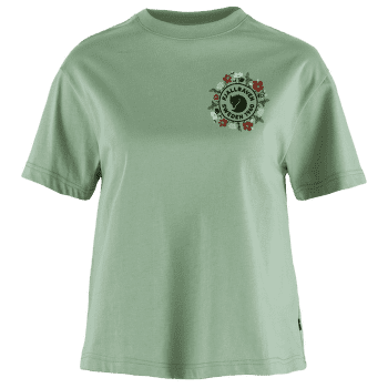 Tričko krátky rukáv Fjällräven Fjällblomster Logo T-Shirt Women Misty Green