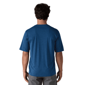 Triko krátký rukáv Patagonia Cap Cool Daily Graphic Shirt Men 73 Text Logo: Clement Blue X-Dye