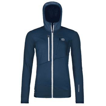 Bunda Ortovox FLEECE GRID HOODY WOMEN 54201 deep ocean