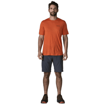 Triko krátký rukáv Patagonia Capilene® Cool Merino Graphic Shirt Men Strata Stripe: Seabird Grey