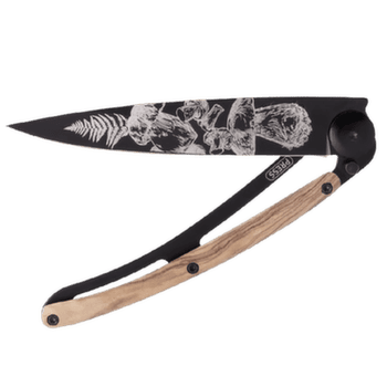Nůž Deejo Tattoo Black olive wood Mushroom