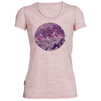 Tričko krátky rukáv Icebreaker Tech Lite SS Scoop Nightsky Women Soft Pink Hthr