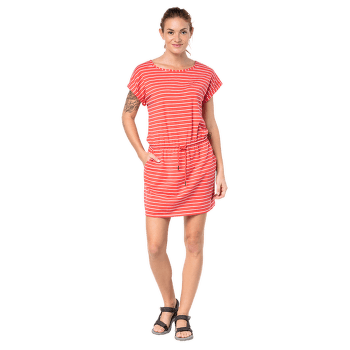  Travel Striped Dress hot coral stripes 7777
