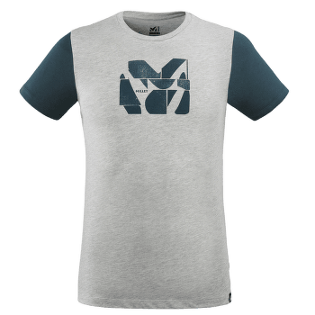 Tričko krátky rukáv Millet Composite Logo TS SS Men HEATHER GREY/ORANGE
