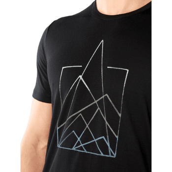 Tričko krátky rukáv Icebreaker Tech Lite SS Crewe 7 Pinnacles Men Black