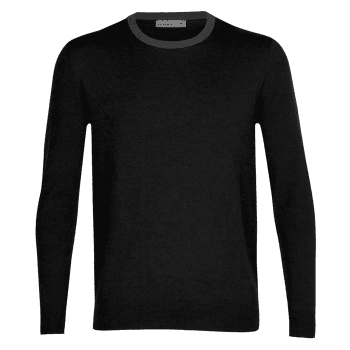 Svetr Icebreaker Shearer Crewe Sweater Men BLACK/GRITSTONE HTHR/CB