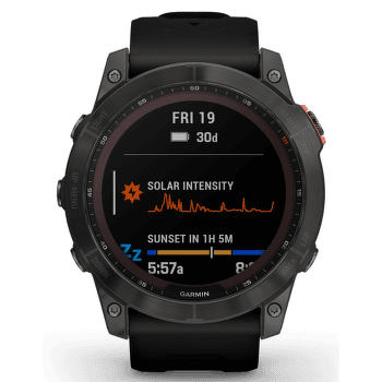 Hodinky Garmin fenix 7X Solar Gray/Black Silicone Band