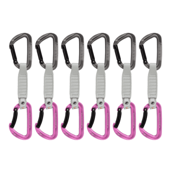 Expreska Komplet Mammut Workhorse Keylock 12 cm 6-Pack Quickdraws grey-pink