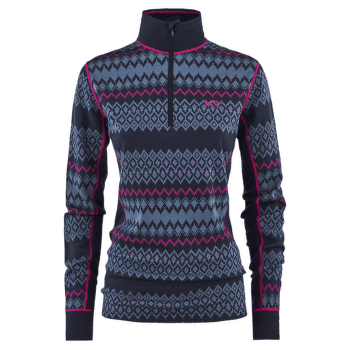 Tričko dlhý rukáv Kari Traa Agnes Half Zip ROYAL