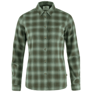 Košeľa dlhý rukáv Fjällräven Övik Flannel Shirt Women Deep Forest-Patina Green