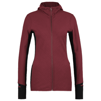 Pulóver Icebreaker Descender LS Zip Hood Women PORT/BLACK/CB