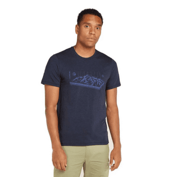 Tričko krátky rukáv Icebreaker Mer Central Classic SS Tee Alps 3D Men Midnight Navy