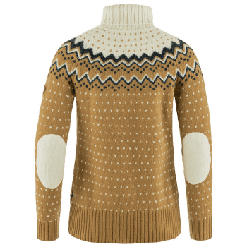 Sveter Fjällräven Övik Knit Roller Neck Women Buckwheat Brown-Chalk White