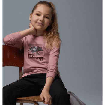 Tričko dlhý rukáv Columbia Hazeldel Hill™ Long Sleeve Graphic Tee Girls Lavender Pearl, Barely Printed 551