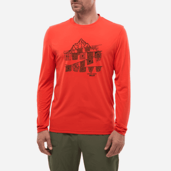 Tričko dlhý rukáv Millet SENECA TS LS UV Men PAPRIKA