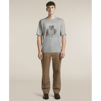 Triko krátký rukáv Icebreaker Merino 150 Tech Lite SS Relaxed Tee Mountain Shift Men Midnight Navy