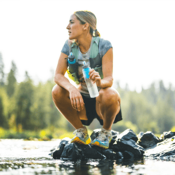 Láhev Hydrapak ULTRAFLASK + 500ml FILTER KIT Clear