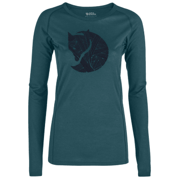  Abisko Trail T-Shirt Printed LS Women Glacier Green