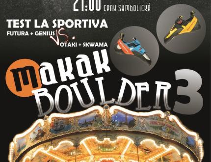 Pozvánka: Makak boulder 3 a testování lezeček no-edge La Sportiva