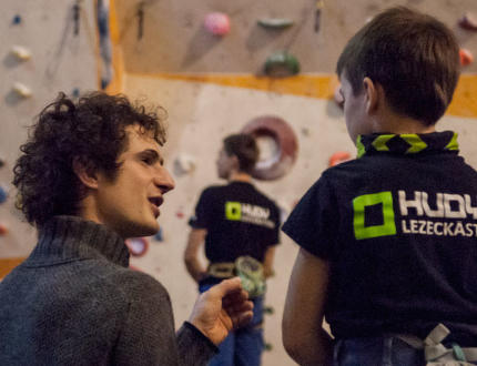 Adam Ondra přednášel na HUDY stěně