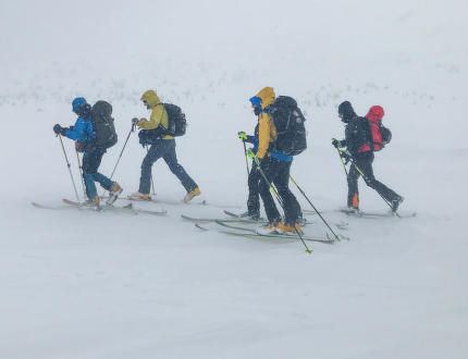 Na skialpech přes Krkonoše