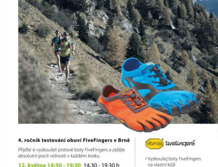 Zveme vás na testování prstových bot Vibram FiveFingers s HUDY Brno