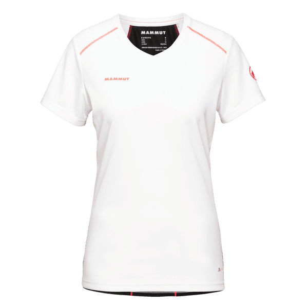 Tričko krátky rukáv Mammut Sertig T-Shirt Women white-black-vibrant orange 00536
