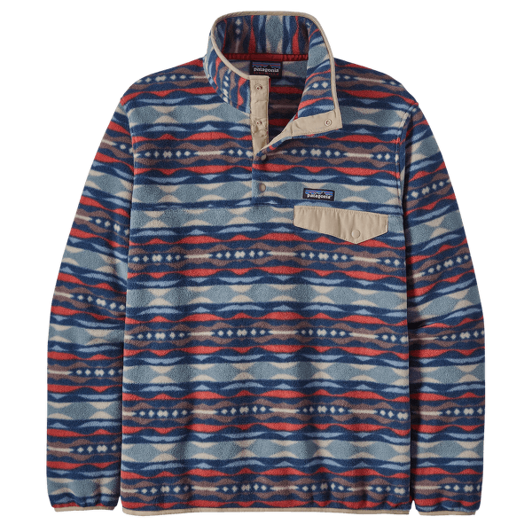 Mikina Patagonia Lightweight Synch Snap-T Pullover Coast Highway Multi Big: Sumac Red
