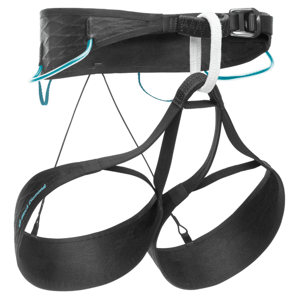 Sedák Black Diamond AIRNET HARNESS WOMEN Black-Aqua Verde