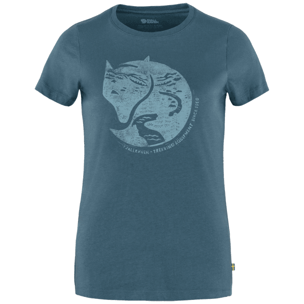 Arctic Fox Print T-Shirt Women Indigo Blue